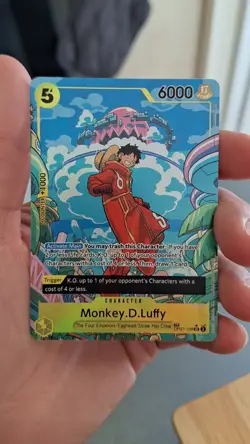 One Piece TCG OP07-109 Monkey D. Luffy Treasure Rare (TR) Two Legends Foil HP - Image 2
