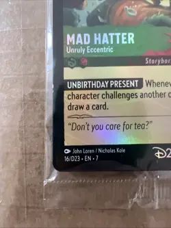 2026 Disney Lorcana D23 Promo MAD HATTER Gold Member Exclusive Card - Image 5