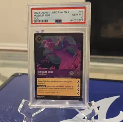 Ravensburger 2023 Disney Lorcana Madam Mim Purple Dragon 47/204 Cold Foil PSA 10 - Image 1