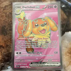 Pokemon TCG Dachsbun EX Full Art Stellar Crown Card 160/142 - Image 1