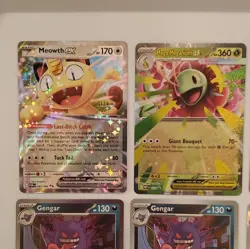 Pokemon TCG 9 card lot. Near mint condition. Meowth ex, Pikachu reverse, Gengar+ - Image 3