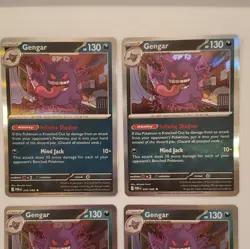 Pokemon TCG 9 card lot. Near mint condition. Meowth ex, Pikachu reverse, Gengar+ - Image 4