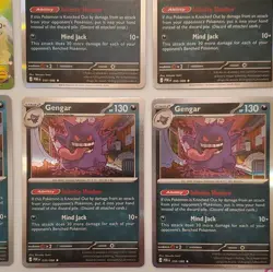 Pokemon TCG 9 card lot. Near mint condition. Meowth ex, Pikachu reverse, Gengar+ - Image 5