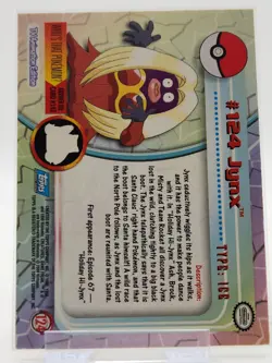 Pokemon Card - Jynx #124 - Pokemon Topps Series 3 - Blue Logo - Image 2