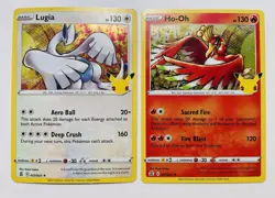 2 Pokemon Card Set Lugia & Ho-oh Celebrations Holo Rare Card MP&LP - Image 1