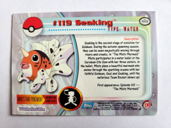SEAKING Series 3 TV Animation Ed. POKEMON Non-Holo TOPPS 2000 Trading Card #119 - Image 2