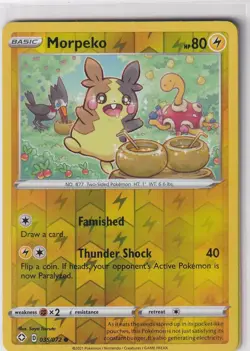 Pokemon Trading Card Shining Fates Nr. 35/72 Morpeko Reverse Holo englisch - Image 1