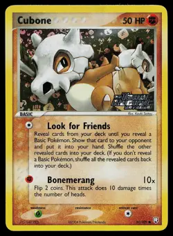 Pokemon Card - Cubone Team Rocket Returns 51/109 Reverse Holo Common Stamped - Image 1