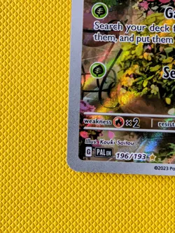 Pokemon TCG Sprigatito Illustration Rare Paldea Evolved Card 196/193 NM - Image 3