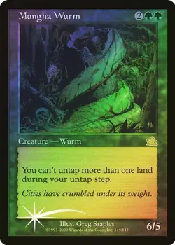 MTG - Prophecy FOIL Mungha Wurm! Slightly Played! FREE SHIPPING! - Image 1