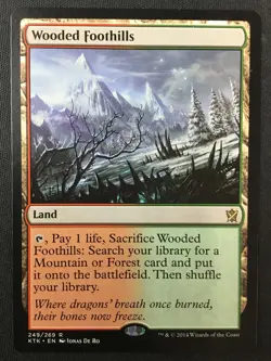 MTG Khans of Tarkir #249 Wooded Foothills NM - Image 1