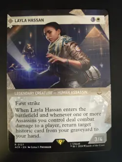 Layla Hassan NM SHOWCASE Universes Beyond: Assassin's Creed MTG FREE SHIPPING - Image 1
