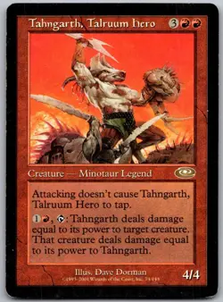 Tahngarth, Talruum Hero 74 Rare Planeshift Magic: The Gathering Lightly Played - Image 1