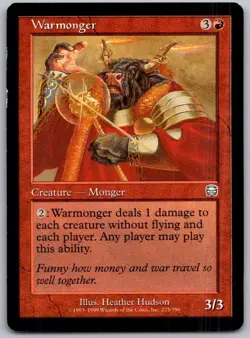 Warmonger 225 Uncommon Mercadian Masques Magic: The Gathering Lightly Played - Image 1
