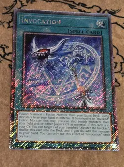 Yugioh Invocation RA04-EN281 1st Edition Platinum Secret Rare NM - Image 1