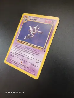 Rare Pokemon TCG Haunter 21/62 Rare Non-Holo Card Fossil Vintage WOTC 1999 MP - Image 3