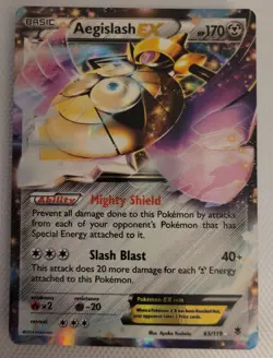 Aegislash EX - 65/119 - Ultra Rare - XY Phantom Forces - Pokemon Card - Image 1