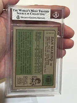 Dan Marino - 1984 Topps Football Rookie Card RC #123 - BGS 8 NM-MT - Image 2