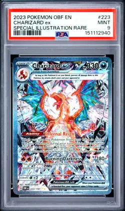 Pokemon 2023 SV03 Obsidian Flames Charizard ex 223/197 SIR Holo PSA 9 - Image 1