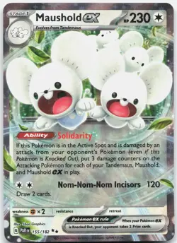 Maushold ex 155/182 Double Rare Paradox Rift Pokemon Holo Near Mint - Image 1