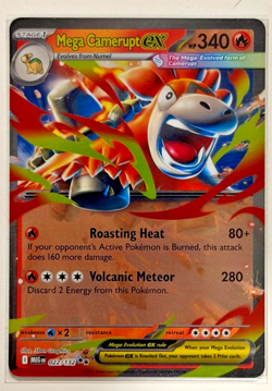 Pokemon Mega Camerupt ex 22/132 Mega Evolutions NM - Image 1