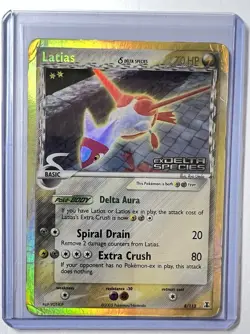 Latias 8/113 EX Delta Species Stamped Reverse Holo Rare Pokemon - HP - Image 1