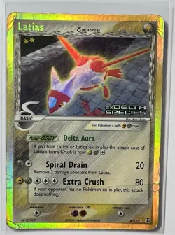 Latias 8/113 EX Delta Species Stamped Reverse Holo Rare Pokemon - HP - Image 2