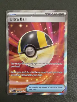 Ultra Ball 264/217 Ultra Rare Ascended Heroes Pokemon TCG Near Mint Pack Fresh - Image 1