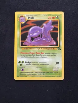 Muk 28/62 Fossil Vintage Non Holo Rare Vintage WOTC Pokemon TCG Cards 1999 - Image 1