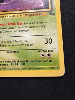 Muk 28/62 Fossil Vintage Non Holo Rare Vintage WOTC Pokemon TCG Cards 1999 - Image 5
