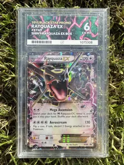 *POP 12* Ace Pokemon TCG Rayquaza EX XY69 XY Black Star Promo Slab Holo Card - Image 1