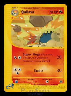 Pokemon Card Quilava 91/165 Expedition Base Set Uncommon LP 2002 - Image 1