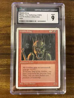 MTG✨GOBLIN KING (ALTERNATE VERSION)✨4th Edition CGC 9 MINT RARE J. Myrfors Art - Image 1