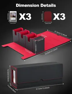 banloga MTG Deck Box 4‑in‑1 Holds 300+ Double‑Sleeved Cards w/ Dice Tray - Image 5