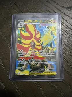 Pokemon Mega Pyroar ex 99/86 Full Art Double Ultra Rare Chaos Rising ME04 NM - Image 1