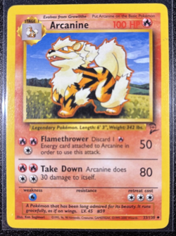 Arcanine - Base Set 2 - Lightly Played LP - Vintage WOTC Pokemon Card 1999-2000 - Image 1