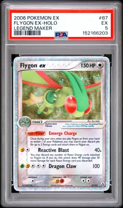 2006 POKEMON EX LEGEND MAKER #87 FLYGON EX-HOLO PSA 5 - Image 1