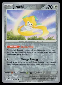 Jirachi Common Reverse Holo Paradox Rift PAR 126/182 Pokemon NM 2023 - Image 1