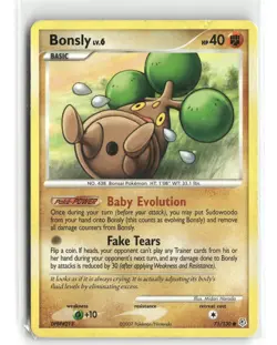 Bonsly Common Diamond & Pearl 71/130 Pokemon Damaged - Image 1