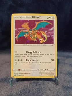 Pokemon Center Special Delivery Bidoof SWSH177 Black Star Promo NM - Image 1