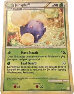 Pokemon TCG - Jumpluff - 6/123 - Holo Rare - HeartGold & SoulSilver [Near Mint] - Image 1