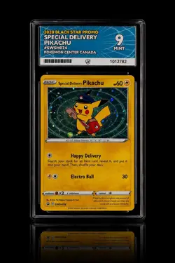 2020 POKEMON CENTER BLACK STAR PROMO 074 SPECIAL DELIVERY PIKACHU-HOLO ACE 9 - Image 1