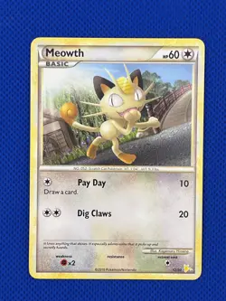 Pokemon TCG Meowth 12/30 (LP) HGSS Trainer Kit: Gyarados & Raichu - Image 1
