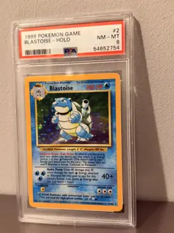 Pokemon PSA 8 Base Set Blastoise Holo Rare 2/102 NM-MINT - Image 5