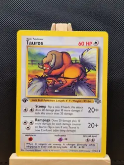 Pokemon 1999 WOTC 1st Edition Jungle Tauros 47/64 - Light Play - Image 1