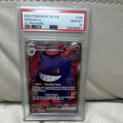 2024 Pokemon SV05 Temporal Forces #193/162 Gengar ex Holo Ultra Rare PSA 10 - Image 1