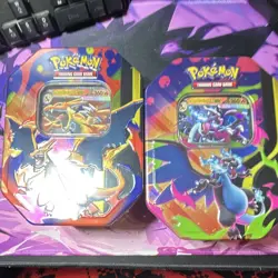Pokemon Charizard & Greninja Collector Tin Lot of 2 - 60ct, Standard Size - Image 1