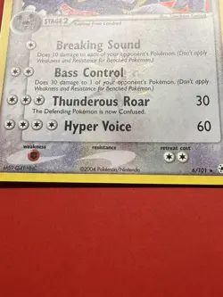 Pokemon Exploud 6/101 EX Hidden Legends REVERSE HOLO Rare Vintage 2004 LP - Image 2