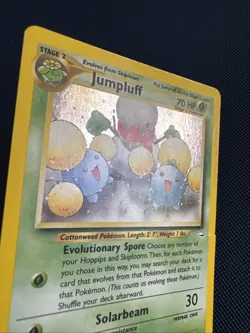 Pokemon TCG Neo Revelation Jumpluff 9/64 Unlimited Holo Rare Damaged Conditions - Image 2