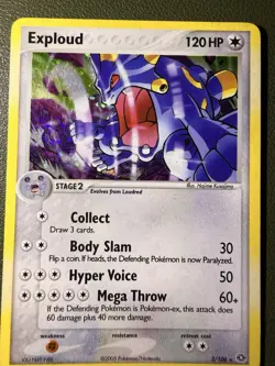 Exploud 3/106 EX Emerald Holo Rare Stage 2 English 120 HP 2005 - Image 1